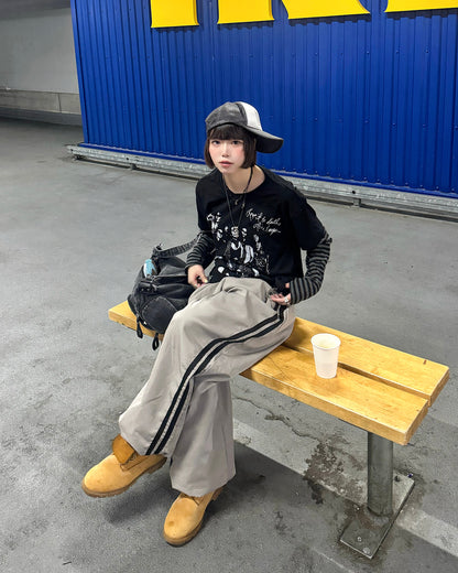 フォトグラフィックプリントレイヤードTシャツ KM7421