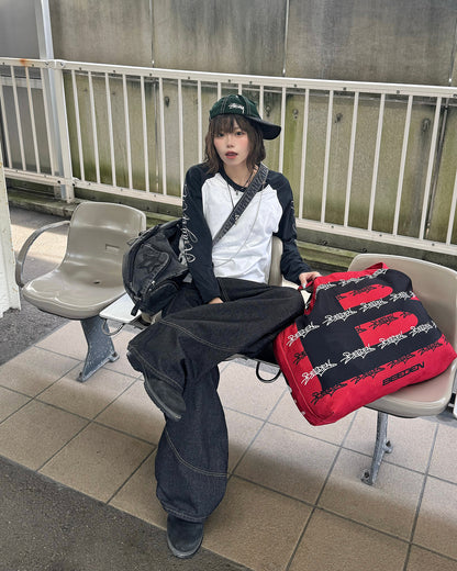 ラグランロゴロングTシャツ KM7452