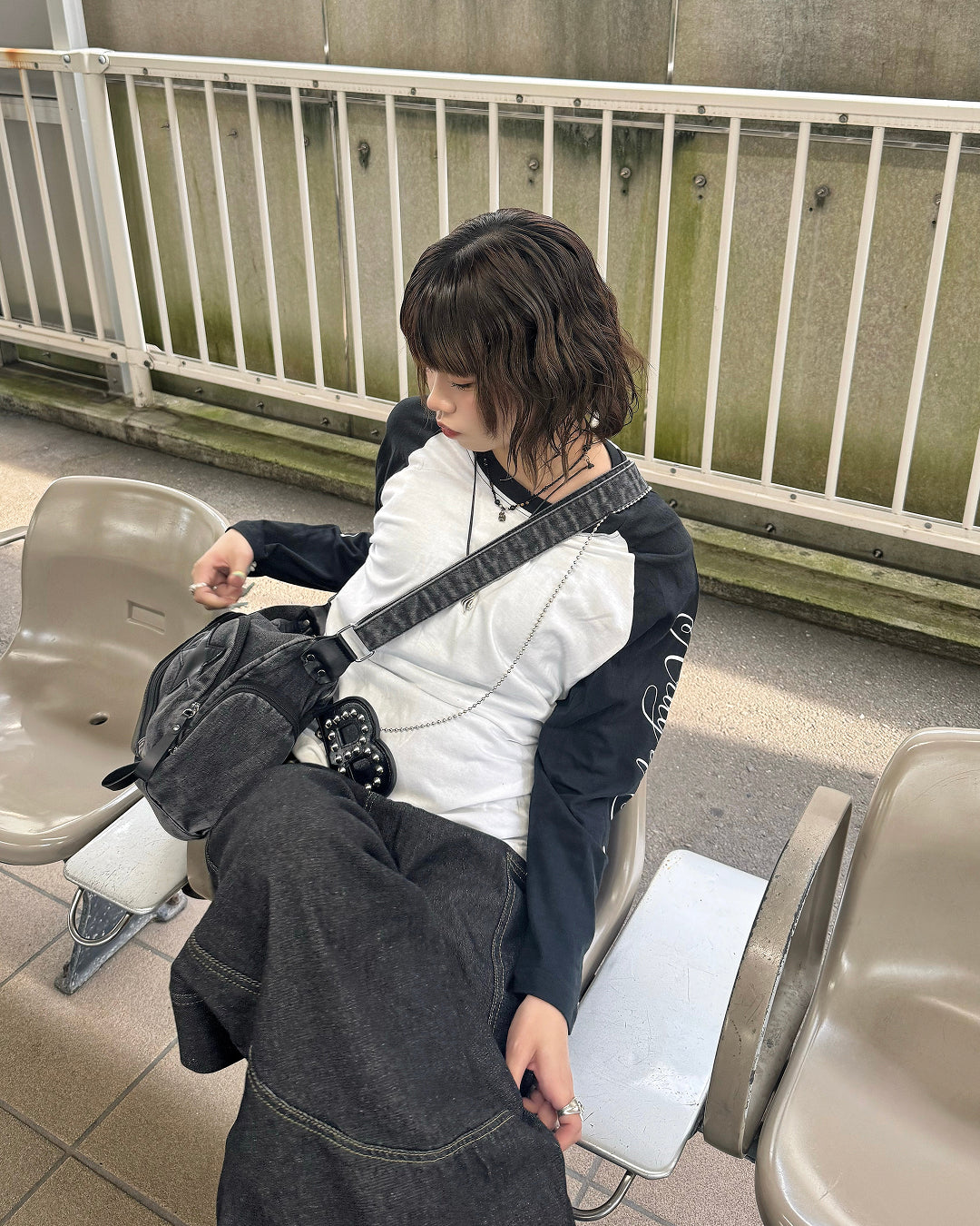 ラグランロゴロングTシャツ KM7452
