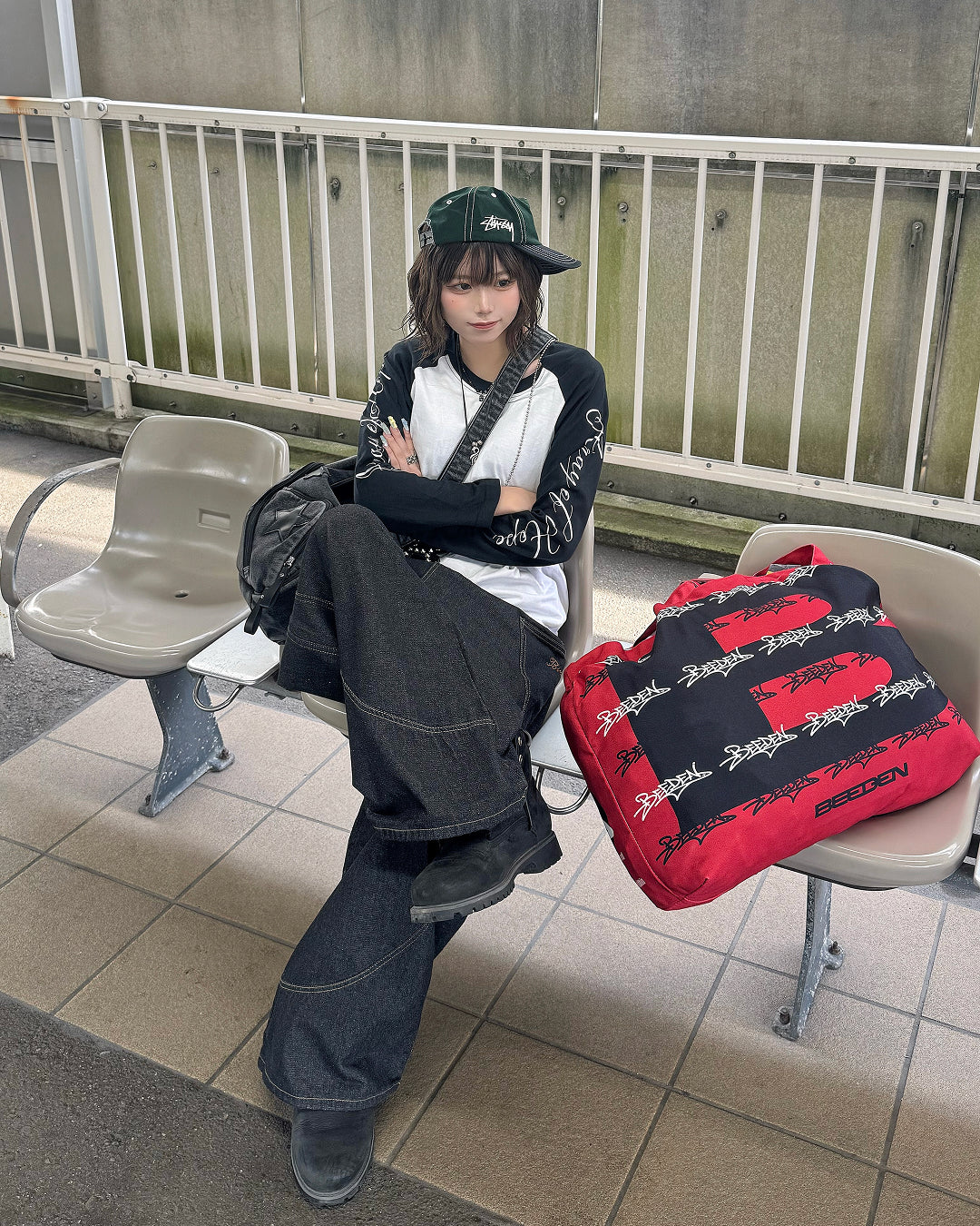 ラグランロゴロングTシャツ KM7452