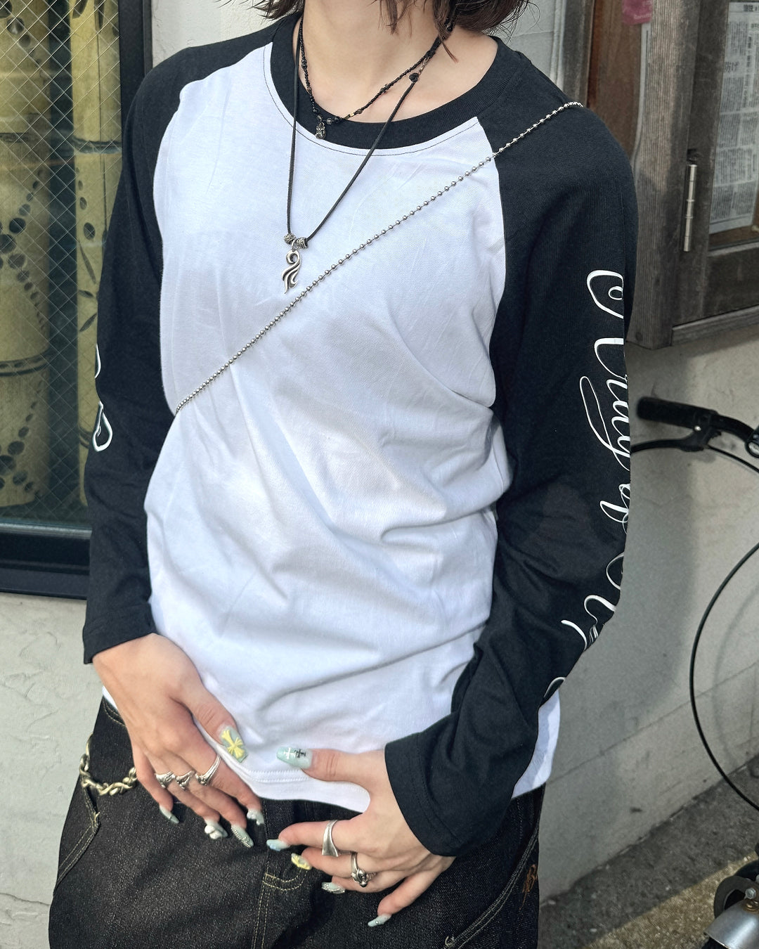 ラグランロゴロングTシャツ KM7452