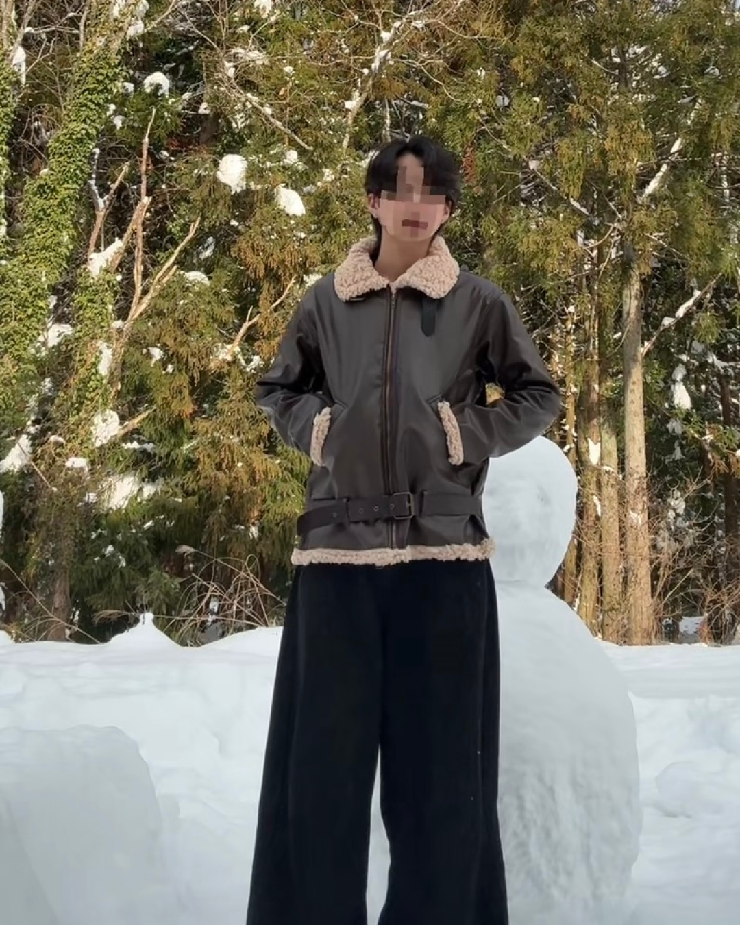 ボアレザーブルゾン KN0021