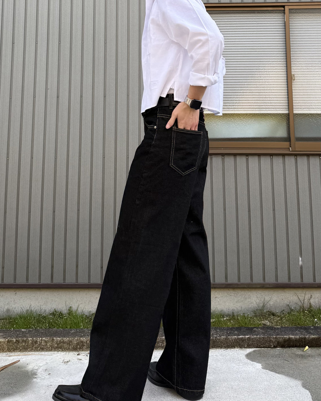 フレアワイドレッグパンツ KN0075