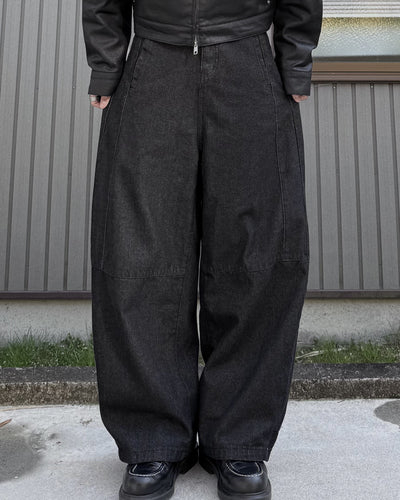 バレルシルエットワイドデニムパンツ KN0109