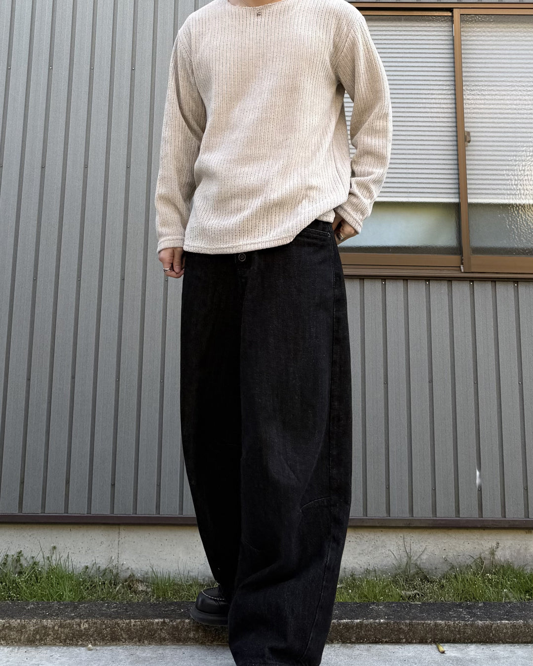 ベーシックサーマルクルーネックニット KN0112