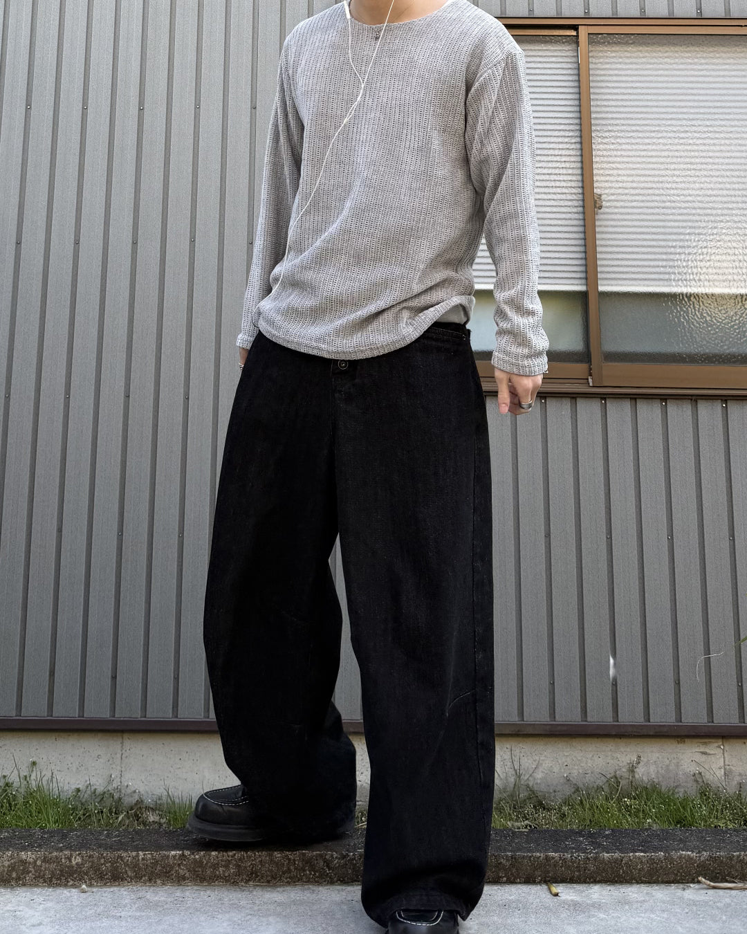 ベーシックサーマルクルーネックニット KN0112