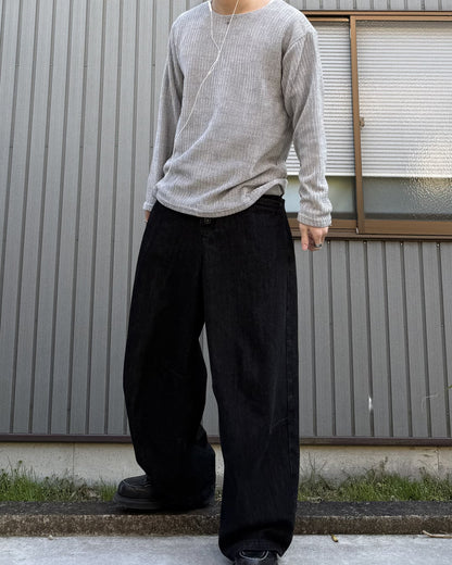 ベーシックサーマルクルーネックニット KN0112