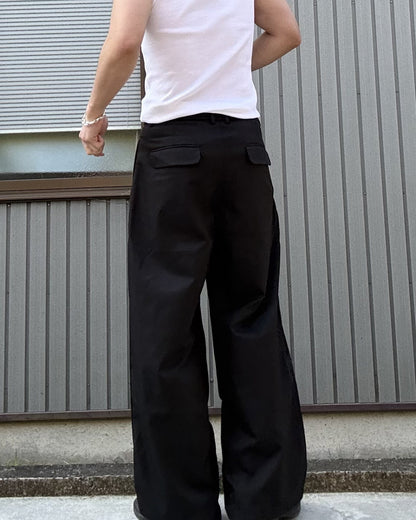 2タックワイドレッグスラックス KN0114