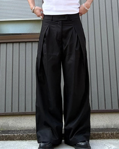 2タックワイドレッグスラックス KN0114