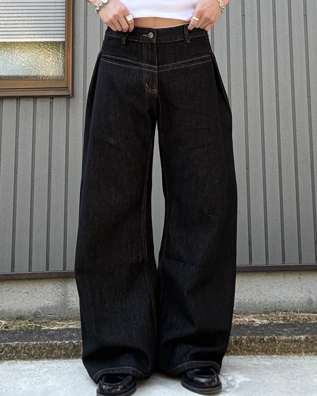 レトロステッチデザインパンツ KN0139