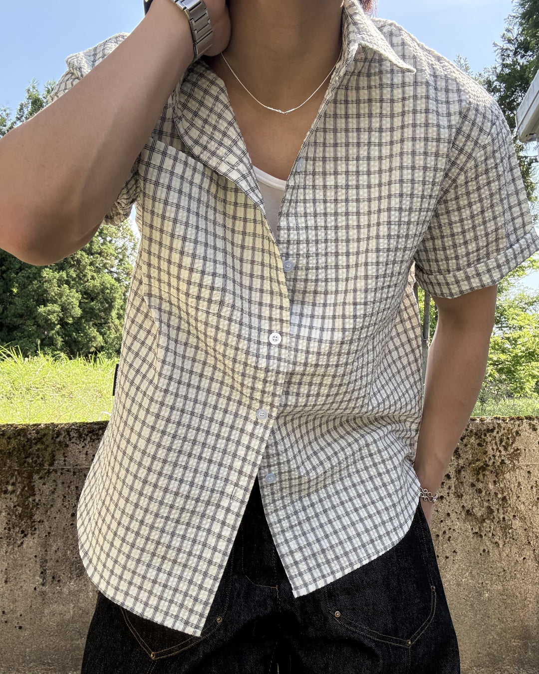 フックシングルネックレス KN0149