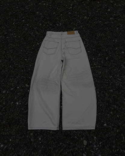 コントラストステッチワイドレッグパンツ KN0171