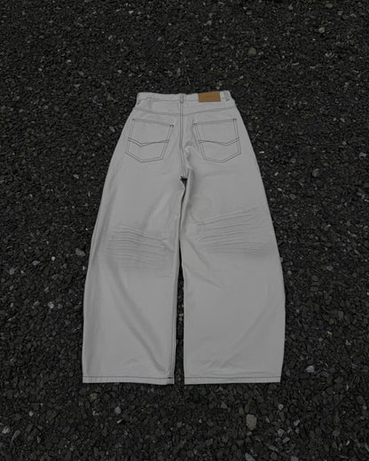 コントラストステッチワイドレッグパンツ KN0171