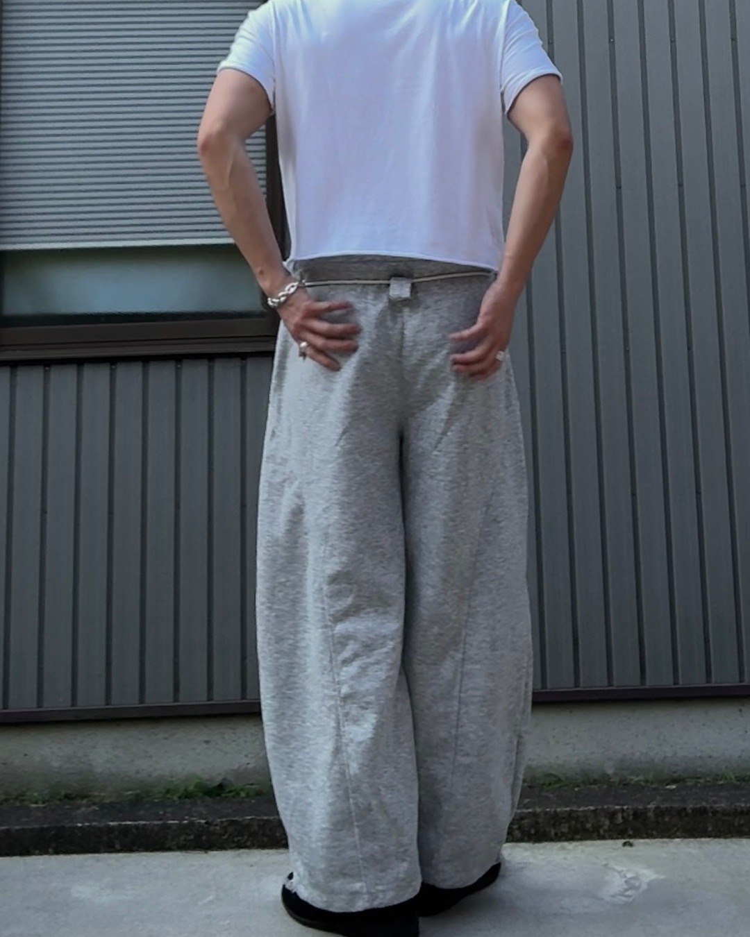 ロープベルトスウェットパンツ KN0210