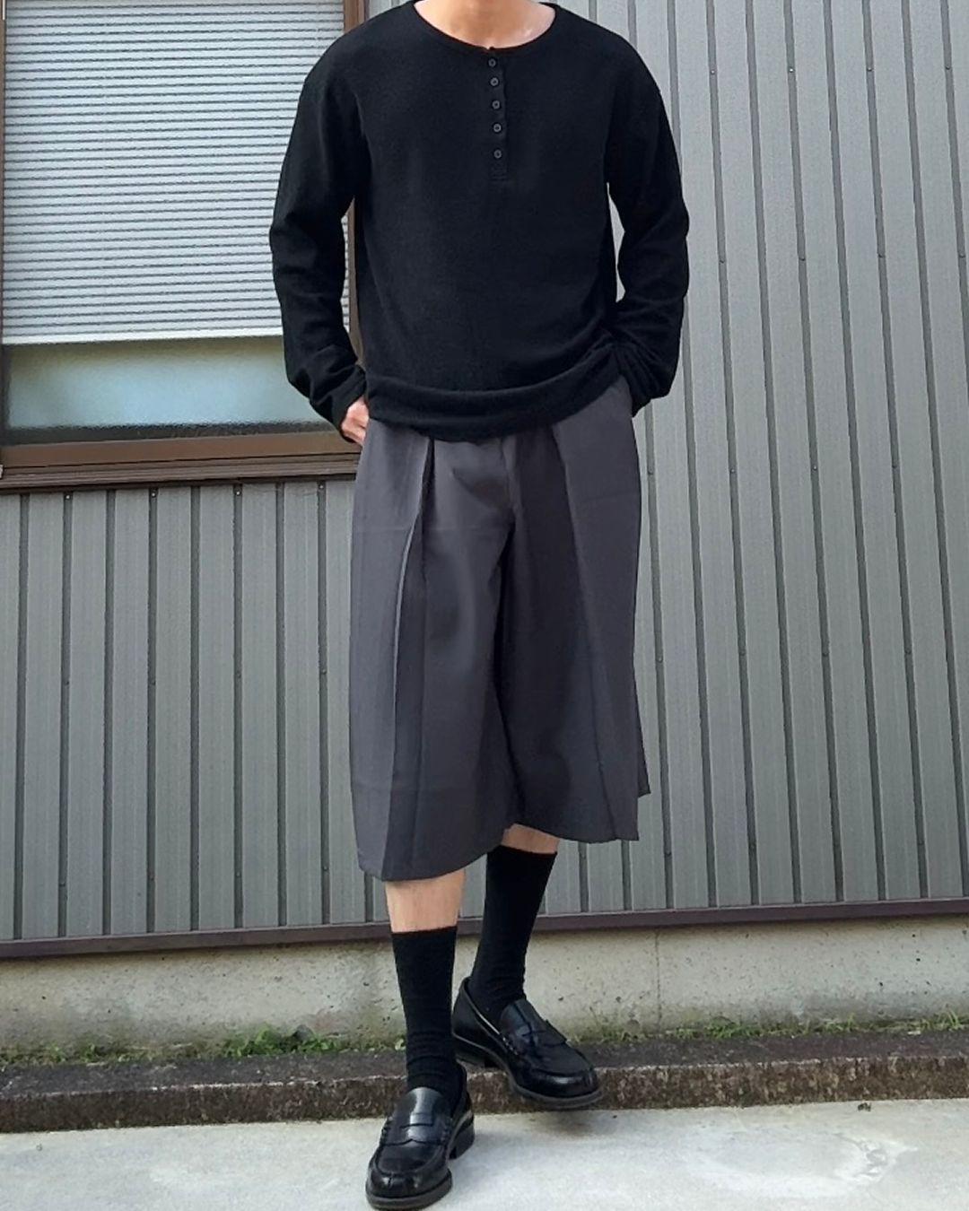 ワイドタックショーツスラックス KN0223