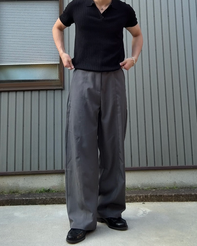 カジュアルワイドレッグパンツ KN0236
