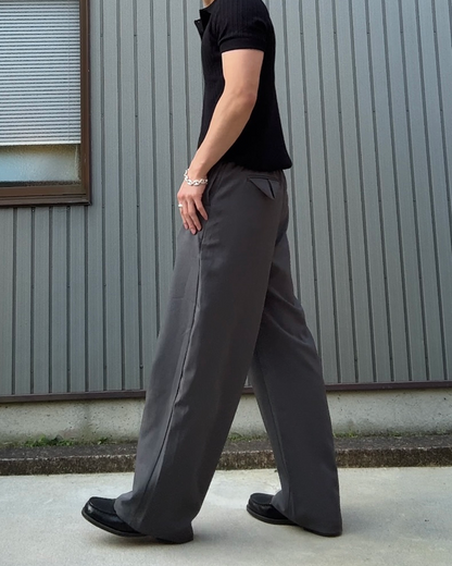 カジュアルワイドレッグパンツ KN0236