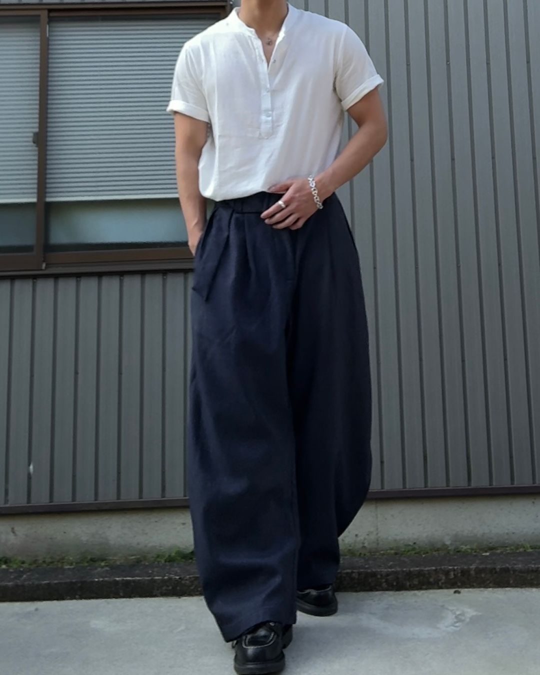 レトロルーズカジュアルパンツ KN0257