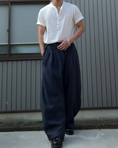 レトロルーズカジュアルパンツ KN0257