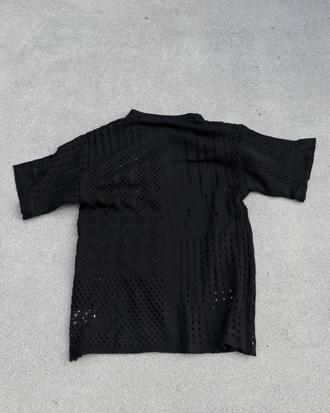 ホローニットヘンリーネックTシャツ KN0283