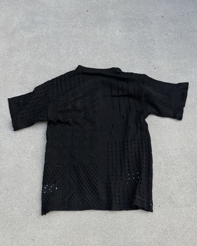 ホローニットヘンリーネックTシャツ KN0283