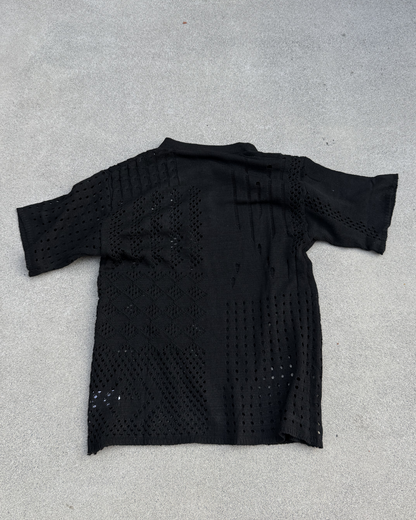 ホローニットヘンリーネックTシャツ KN0283