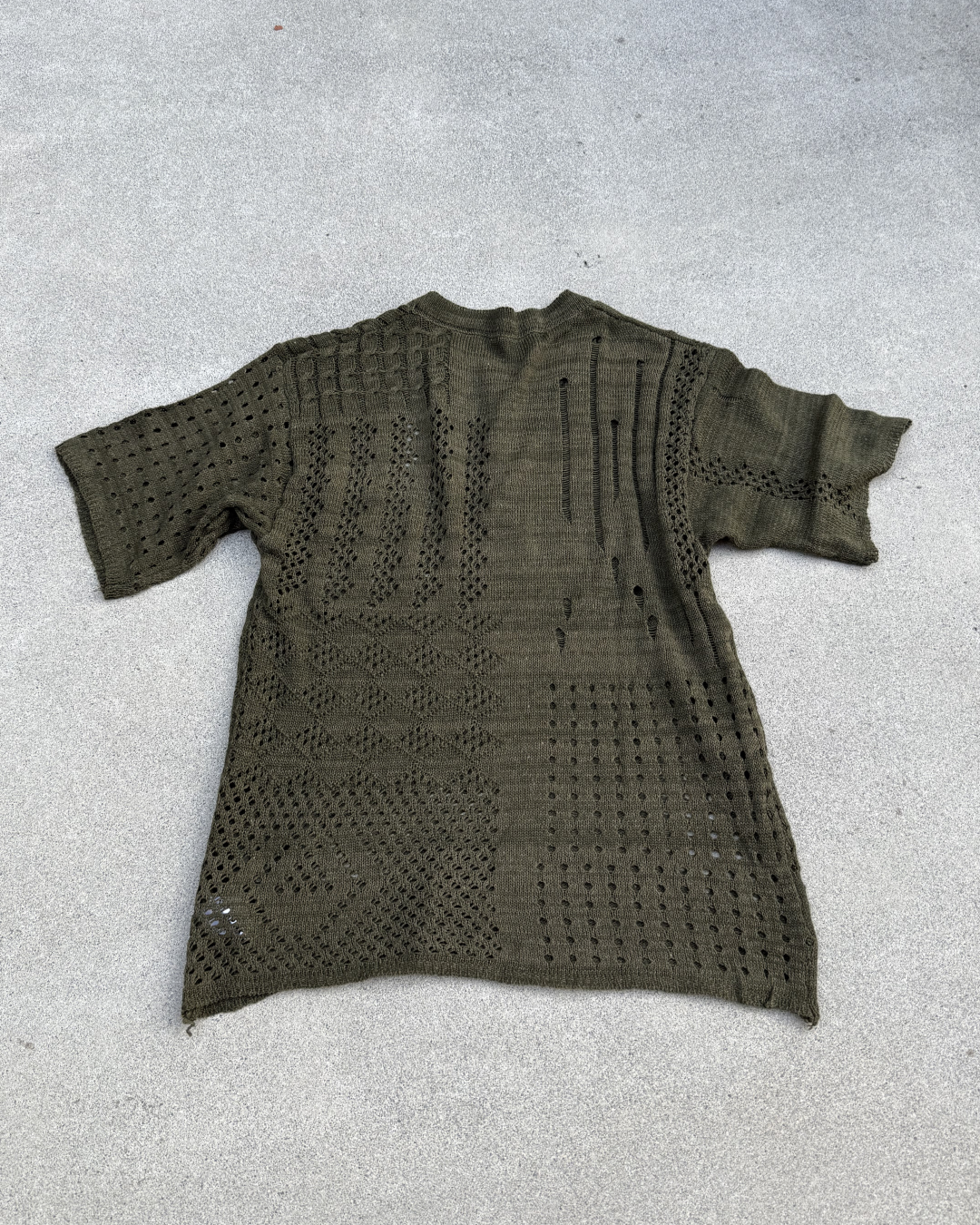 ホローニットヘンリーネックTシャツ KN0283