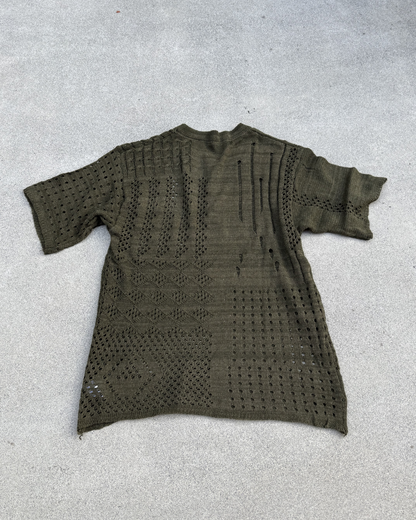 ホローニットヘンリーネックTシャツ KN0283