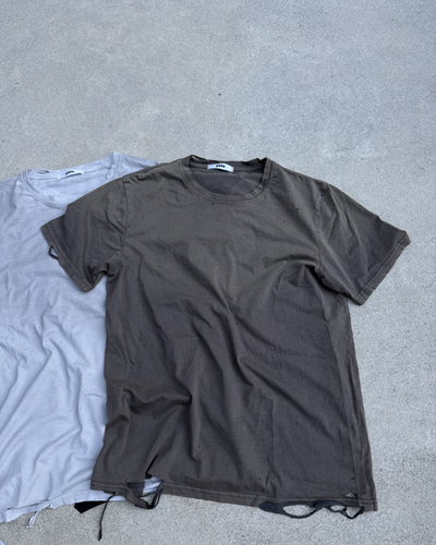 カラーウォッシュ加工ダメージTシャツ KN0286