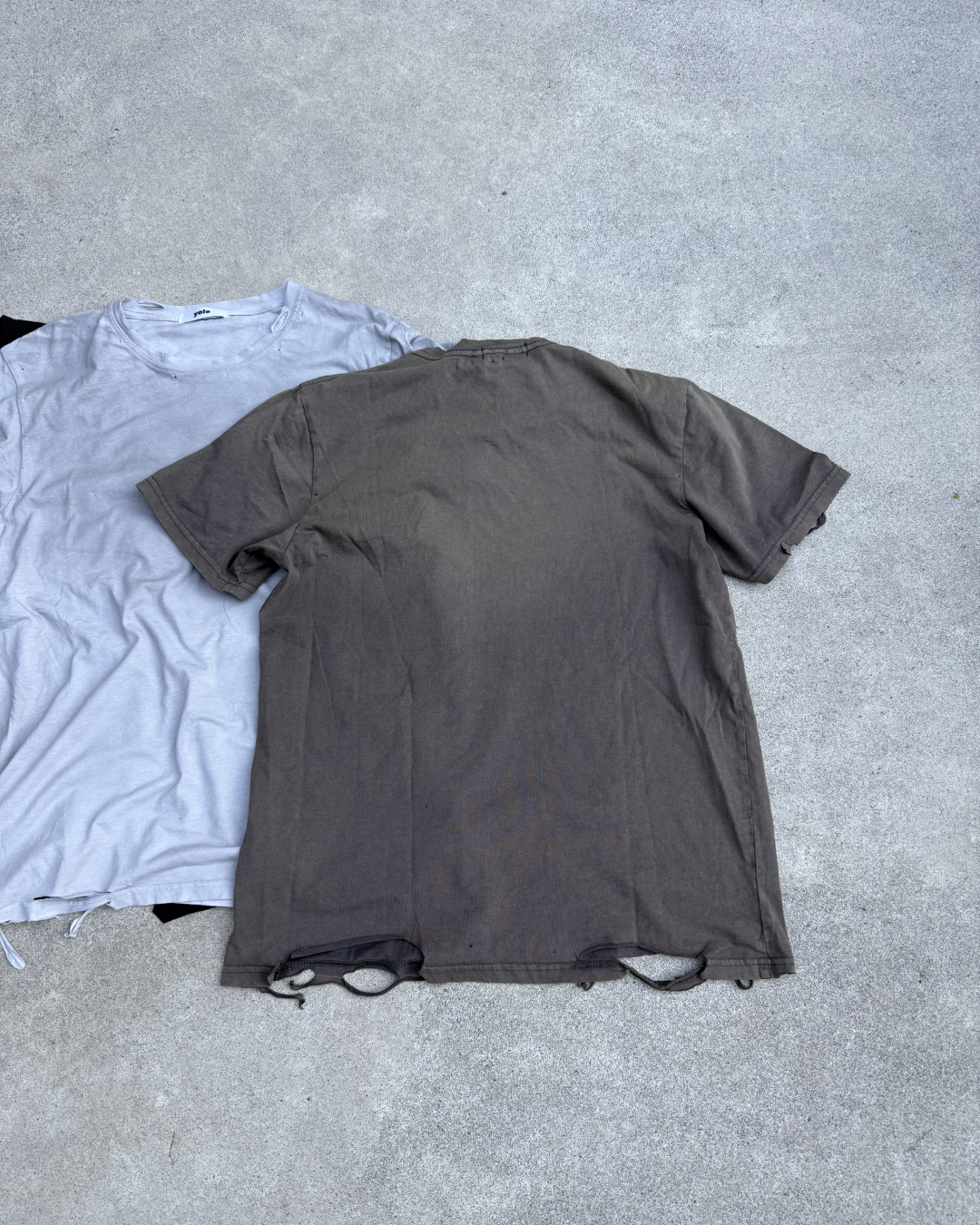 カラーウォッシュ加工ダメージTシャツ KN0286