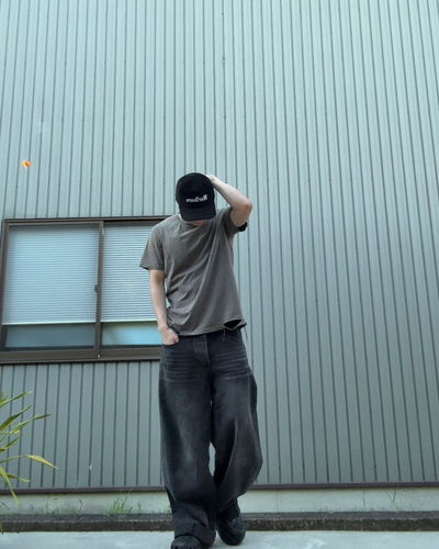 カラーウォッシュ加工ダメージTシャツ KN0286