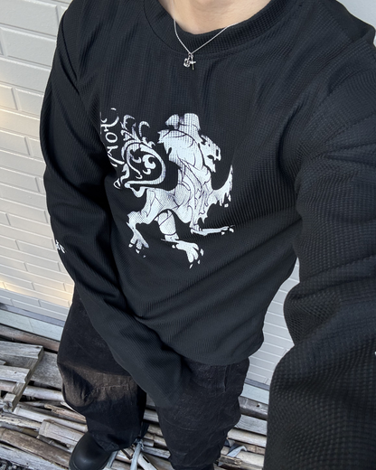 グラフィックワッフルロングスリーブT KN0294