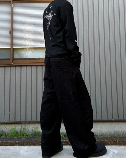 グラフィックワッフルロングスリーブT KN0294