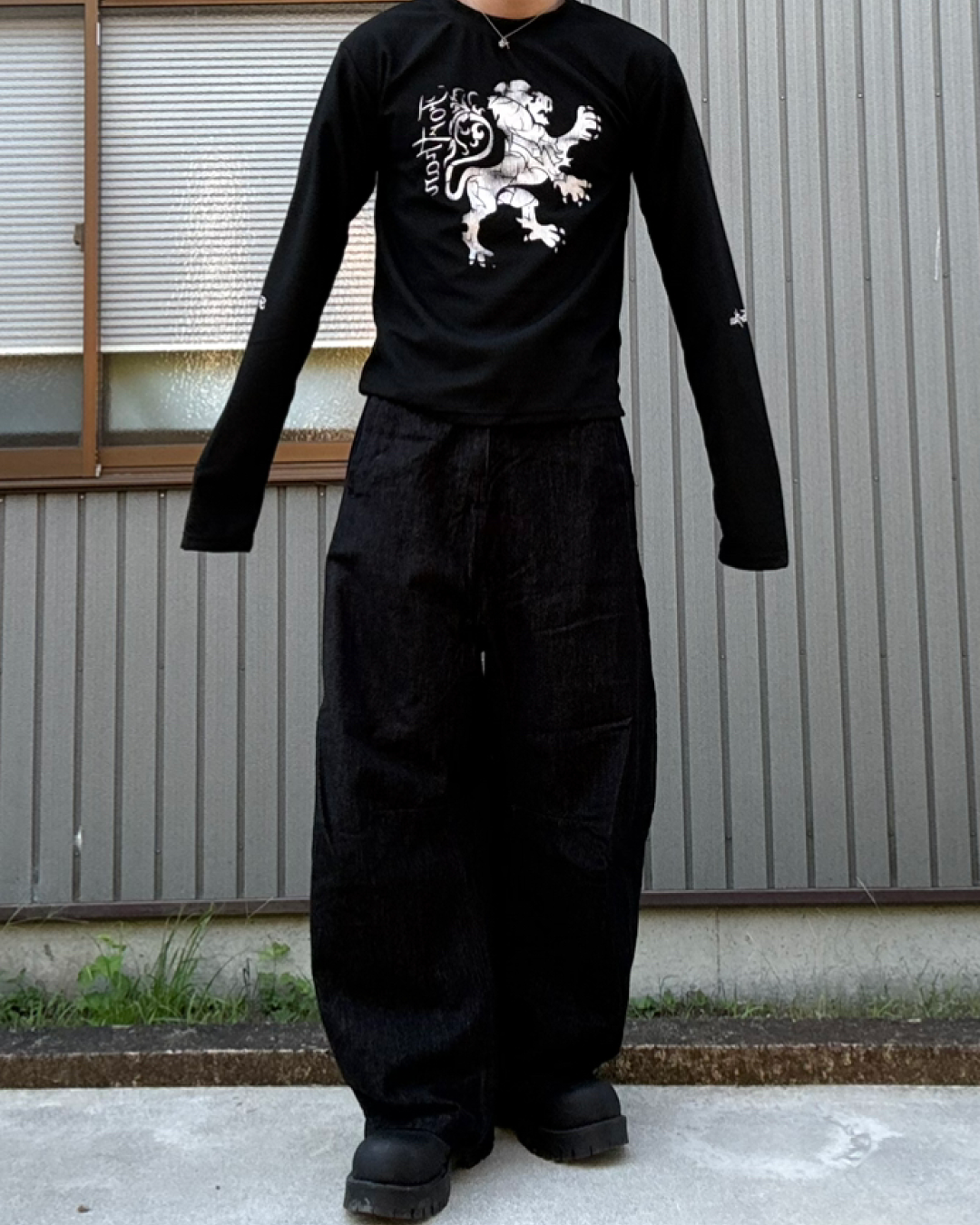 グラフィックワッフルロングスリーブT KN0294