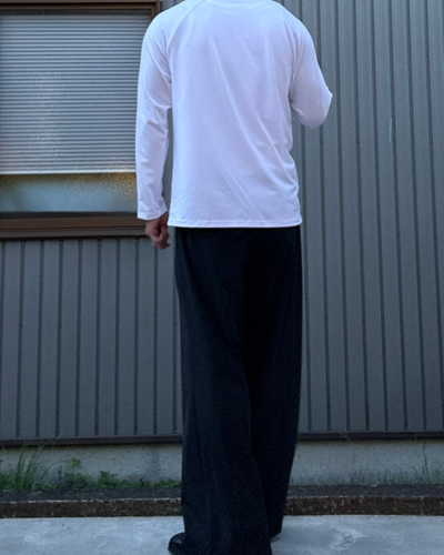 アシンメトリーノーカラーロングT KN0299