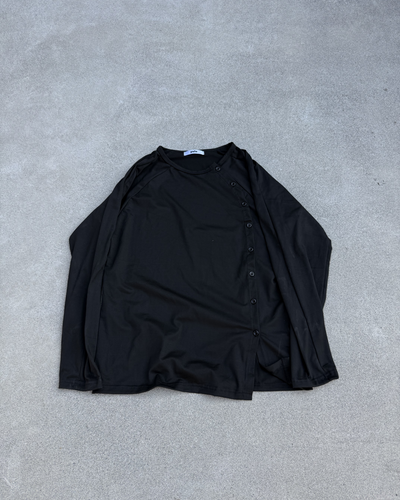 アシンメトリーノーカラーロングT KN0299