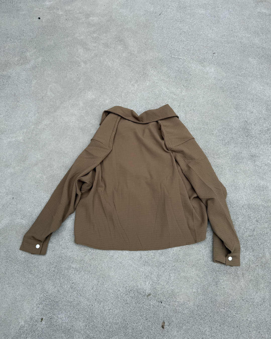 ワッフルクロップスナップボタンジャケット KN0334