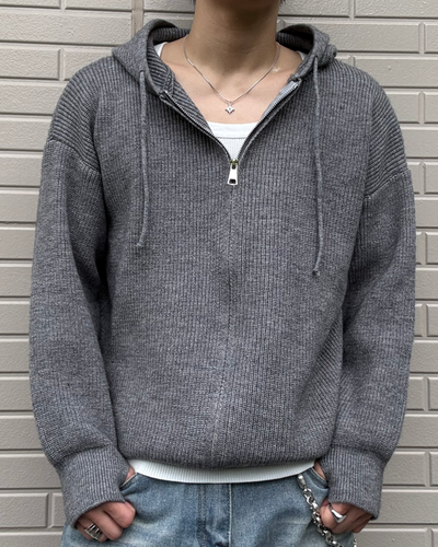 ジップアップニットパーカー KN0340