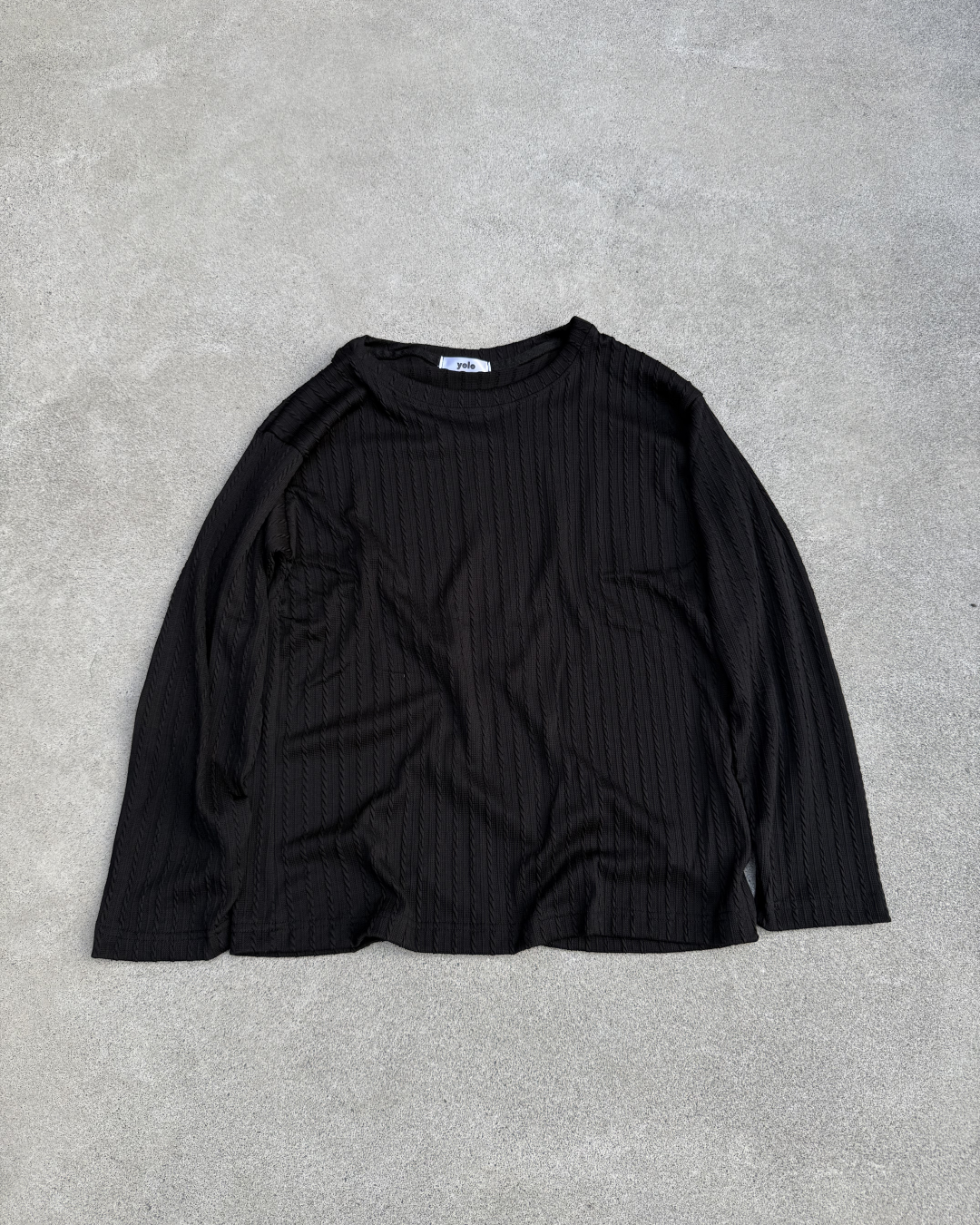 ケーブルニットロングスリーブ KN0345