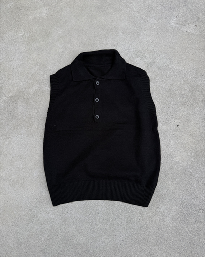 シンプルポロニットベスト KN0353