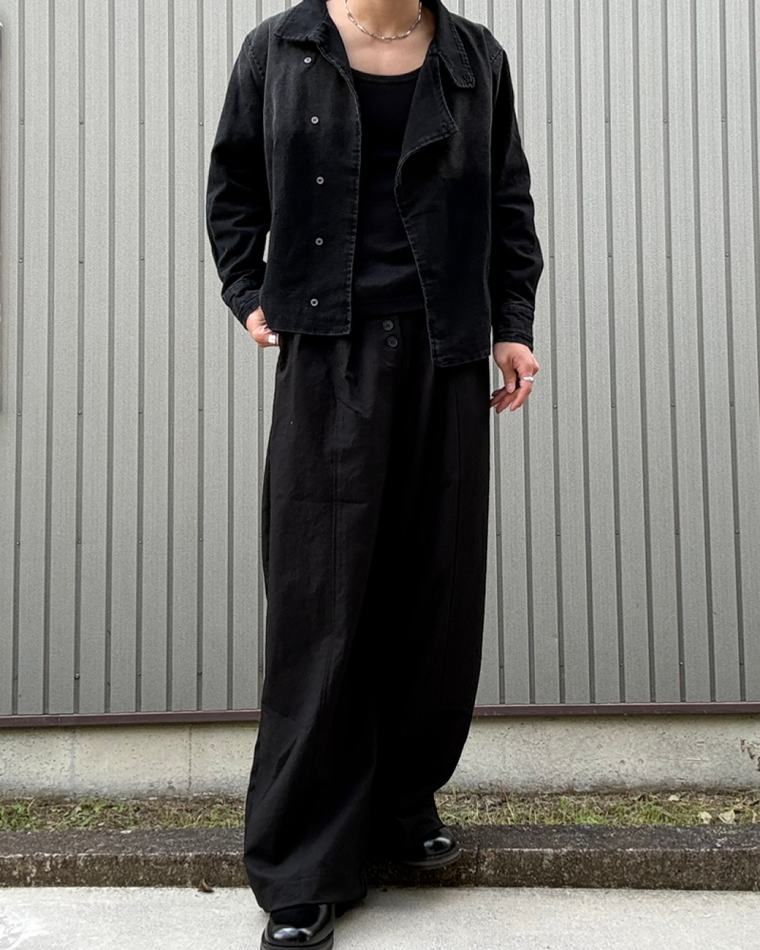 アシンメトリーデニムジャケット KN0355