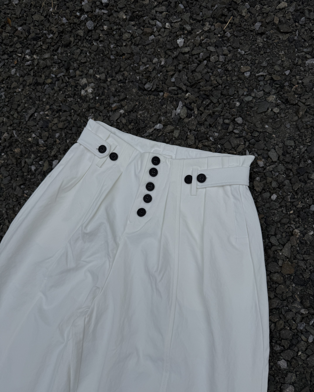 ボタンフライワイドレッグパンツ KN0382