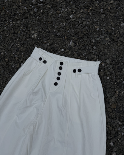 ボタンフライワイドレッグパンツ KN0382