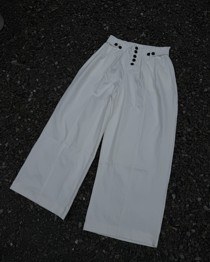 ボタンフライワイドレッグパンツ KN0382