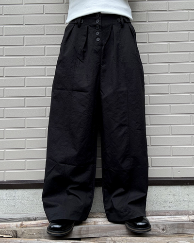 ボタンフライワイドレッグパンツ KN0382
