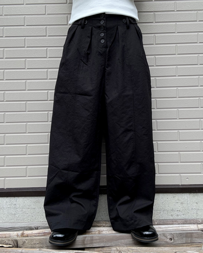 ボタンフライワイドレッグパンツ KN0382