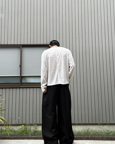 ボタンフライワイドレッグパンツ KN0382