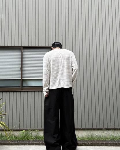 ボタンフライワイドレッグパンツ KN0382