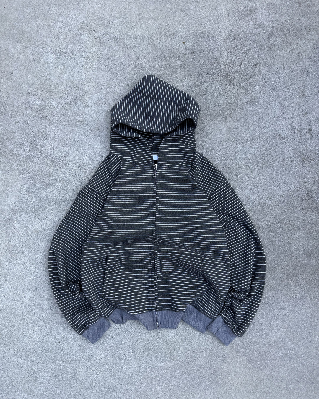 ルーズフィットボーダージップフーディー KN0393