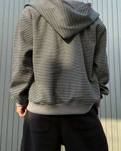 ルーズフィットボーダージップフーディー KN0393